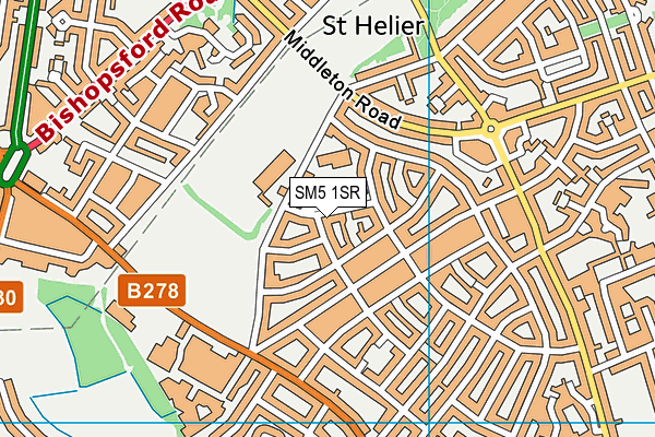 SM5 1SR map - OS VectorMap District (Ordnance Survey)