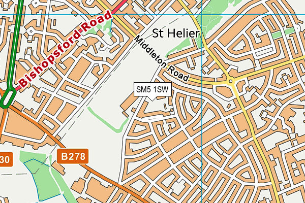 Tweeddale Primary School map (SM5 1SW) - OS VectorMap District (Ordnance Survey)