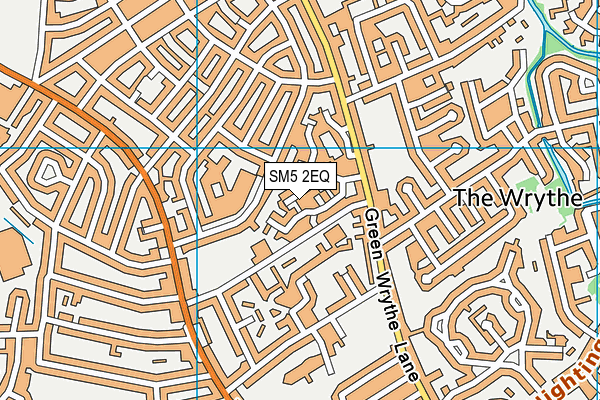 SM5 2EQ map - OS VectorMap District (Ordnance Survey)