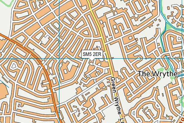 SM5 2ER map - OS VectorMap District (Ordnance Survey)