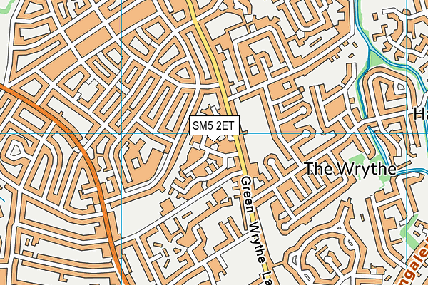 SM5 2ET map - OS VectorMap District (Ordnance Survey)