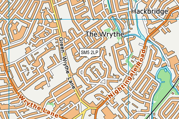 SM5 2LP map - OS VectorMap District (Ordnance Survey)