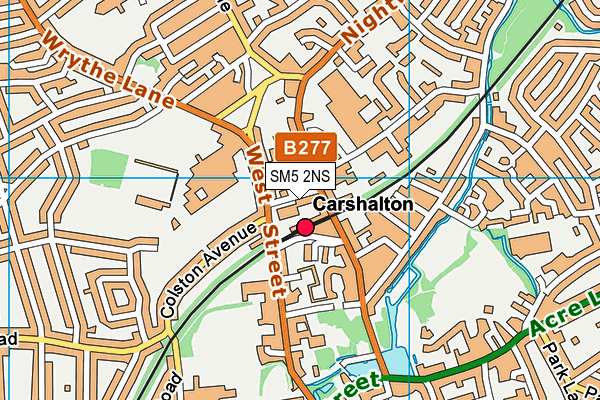 Harris Junior Academy Carshalton map (SM5 2NS) - OS VectorMap District (Ordnance Survey)