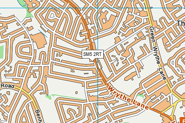 SM5 2RT map - OS VectorMap District (Ordnance Survey)