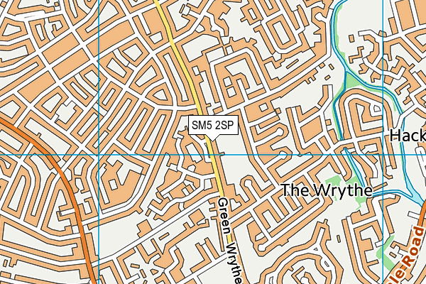 SM5 2SP map - OS VectorMap District (Ordnance Survey)