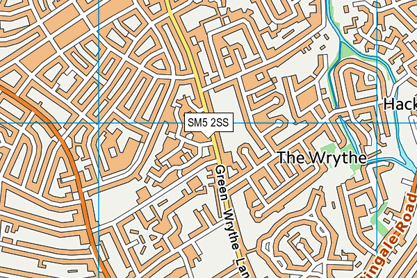 SM5 2SS map - OS VectorMap District (Ordnance Survey)