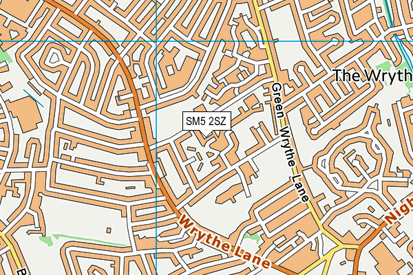 SM5 2SZ map - OS VectorMap District (Ordnance Survey)