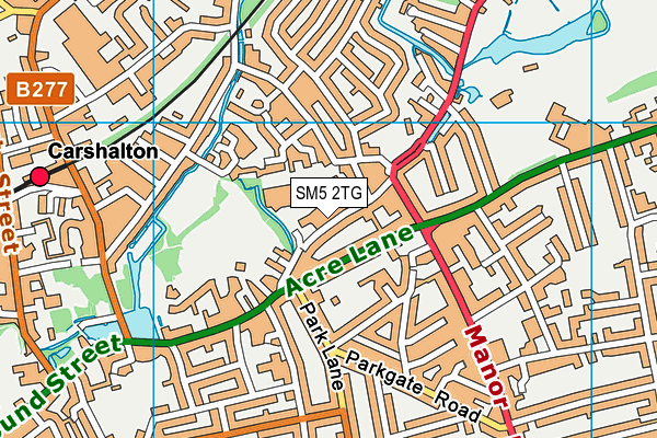 Westcroft Leisure Centre map (SM5 2TG) - OS VectorMap District (Ordnance Survey)