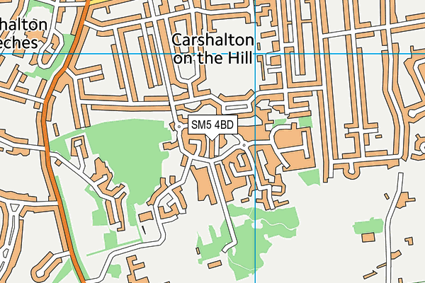 SM5 4BD map - OS VectorMap District (Ordnance Survey)