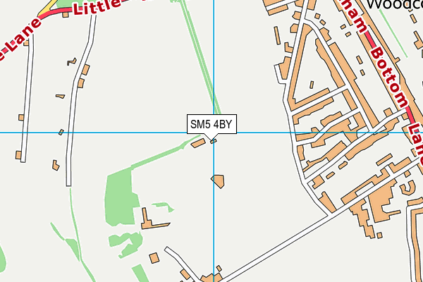 SM5 4BY map - OS VectorMap District (Ordnance Survey)