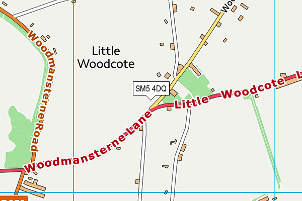 SM5 4DQ map - OS VectorMap District (Ordnance Survey)