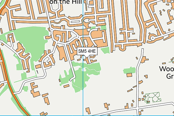 SM5 4HE map - OS VectorMap District (Ordnance Survey)