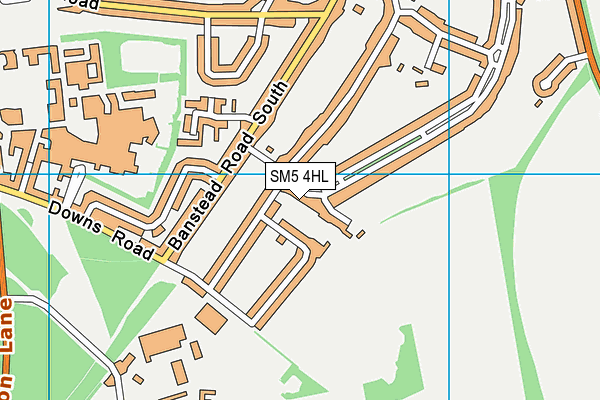 SM5 4HL map - OS VectorMap District (Ordnance Survey)