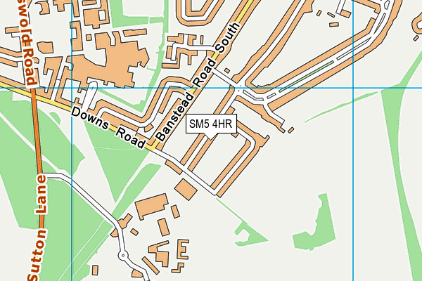 SM5 4HR map - OS VectorMap District (Ordnance Survey)