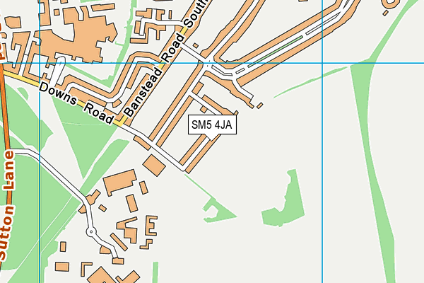 SM5 4JA map - OS VectorMap District (Ordnance Survey)