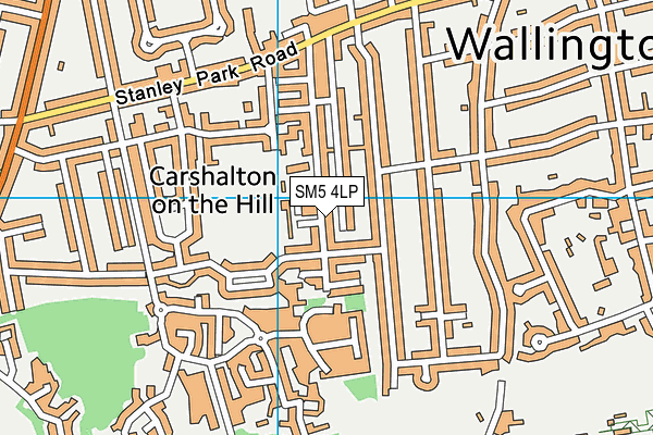 SM5 4LP map - OS VectorMap District (Ordnance Survey)