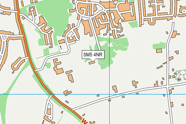 SM5 4NR map - OS VectorMap District (Ordnance Survey)