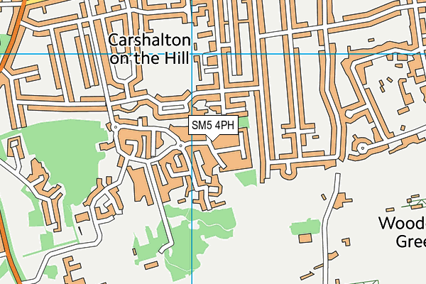 SM5 4PH map - OS VectorMap District (Ordnance Survey)