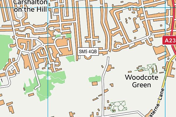 SM5 4QB map - OS VectorMap District (Ordnance Survey)