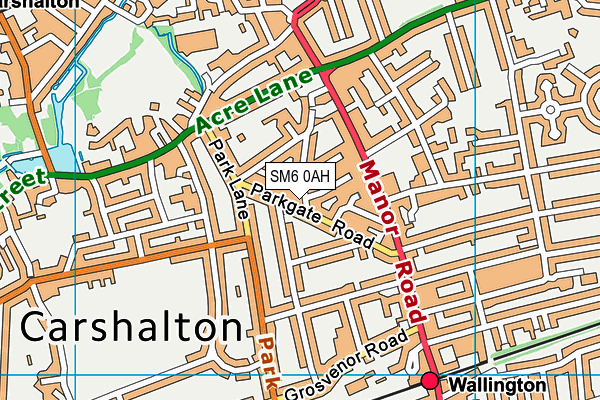 SM6 0AH map - OS VectorMap District (Ordnance Survey)