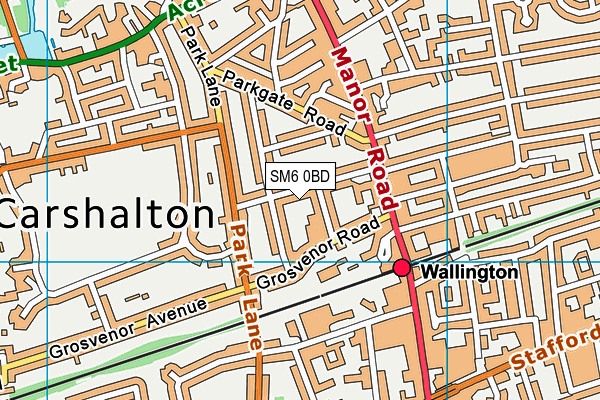 Collingwood School map (SM6 0BD) - OS VectorMap District (Ordnance Survey)