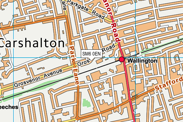 SM6 0EN map - OS VectorMap District (Ordnance Survey)