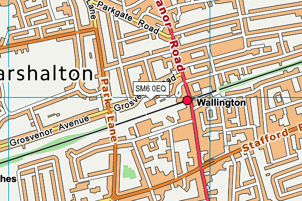 SM6 0EQ map - OS VectorMap District (Ordnance Survey)