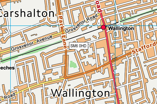 SM6 0HD map - OS VectorMap District (Ordnance Survey)