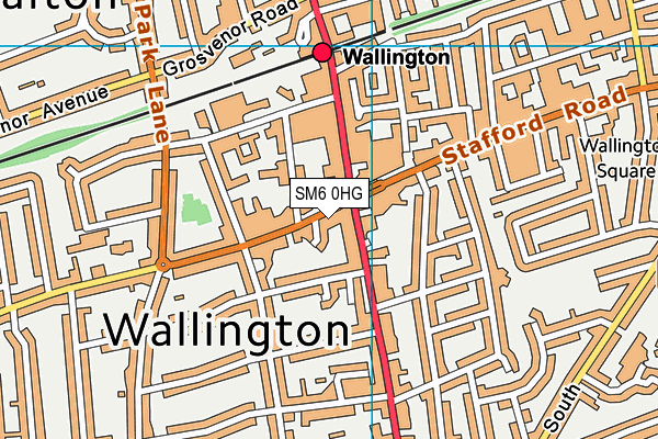 SM6 0HG map - OS VectorMap District (Ordnance Survey)