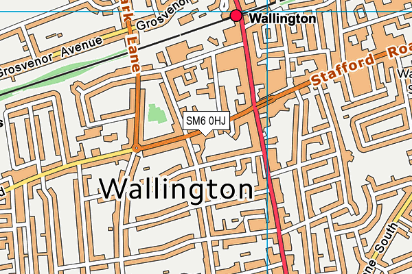 SM6 0HJ map - OS VectorMap District (Ordnance Survey)