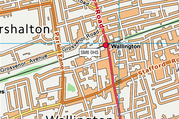 SM6 0HS map - OS VectorMap District (Ordnance Survey)