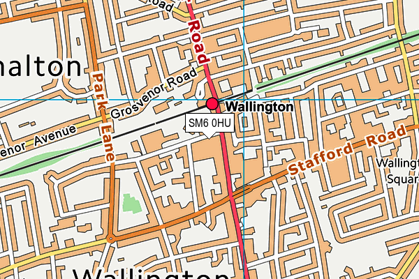 SM6 0HU map - OS VectorMap District (Ordnance Survey)