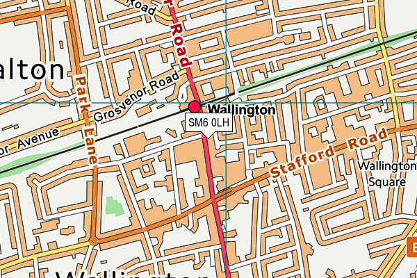 SM6 0LH map - OS VectorMap District (Ordnance Survey)