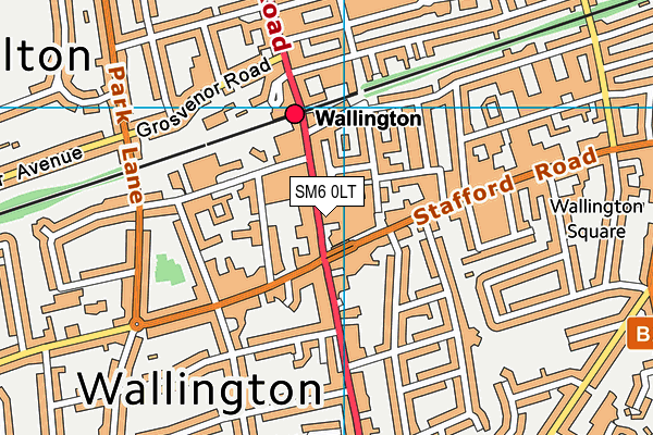 SM6 0LT map - OS VectorMap District (Ordnance Survey)