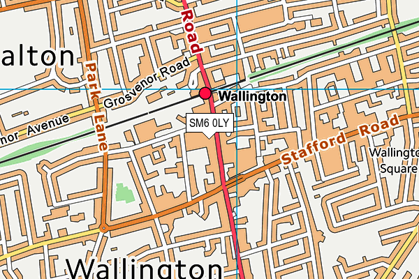 SM6 0LY map - OS VectorMap District (Ordnance Survey)