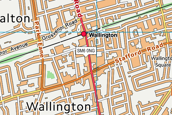 SM6 0NG map - OS VectorMap District (Ordnance Survey)