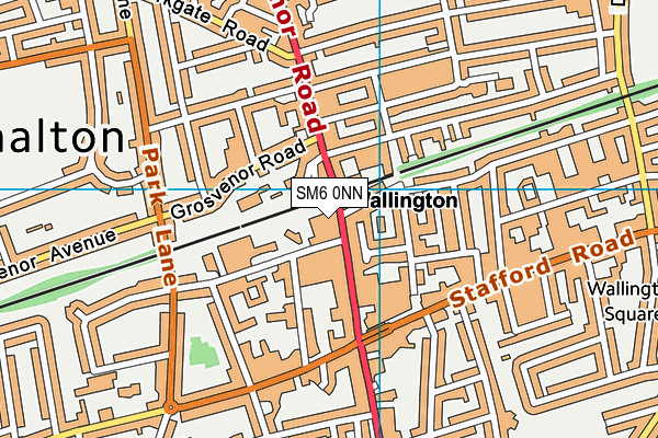 SM6 0NN map - OS VectorMap District (Ordnance Survey)