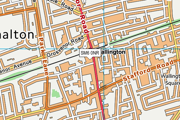 SM6 0NR map - OS VectorMap District (Ordnance Survey)