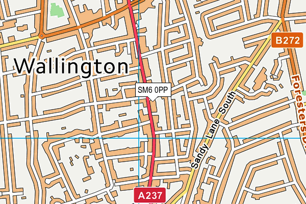 SM6 0PP map - OS VectorMap District (Ordnance Survey)