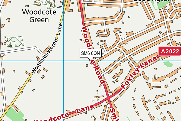 SM6 0QN map - OS VectorMap District (Ordnance Survey)