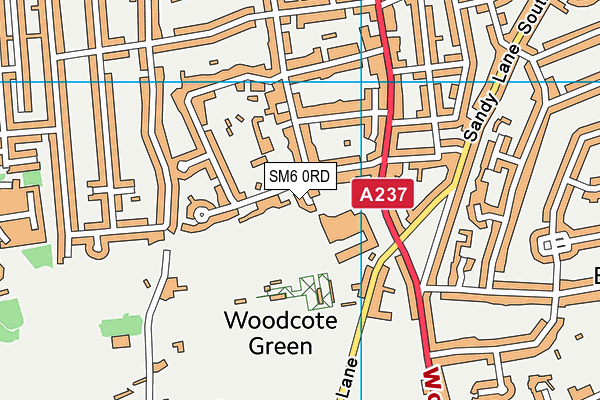 SM6 0RD map - OS VectorMap District (Ordnance Survey)