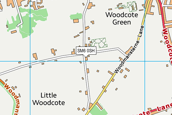 SM6 0SH map - OS VectorMap District (Ordnance Survey)