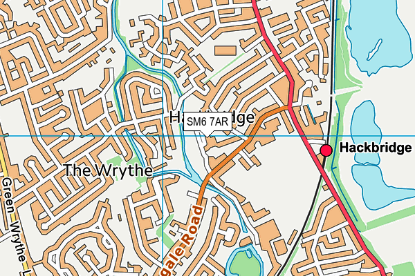 SM6 7AR map - OS VectorMap District (Ordnance Survey)