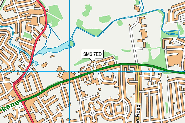 SM6 7ED map - OS VectorMap District (Ordnance Survey)