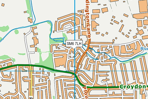SM6 7LH map - OS VectorMap District (Ordnance Survey)