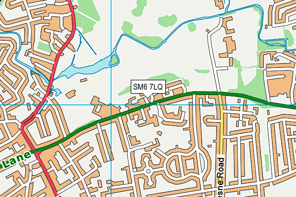 SM6 7LQ map - OS VectorMap District (Ordnance Survey)
