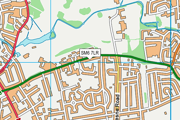 SM6 7LR map - OS VectorMap District (Ordnance Survey)