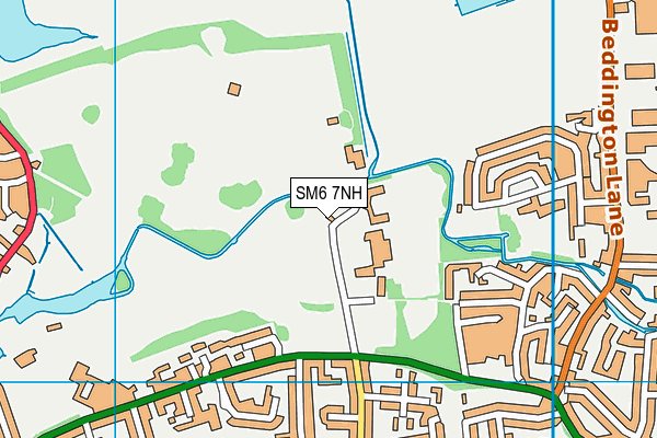 SM6 7NH map - OS VectorMap District (Ordnance Survey)