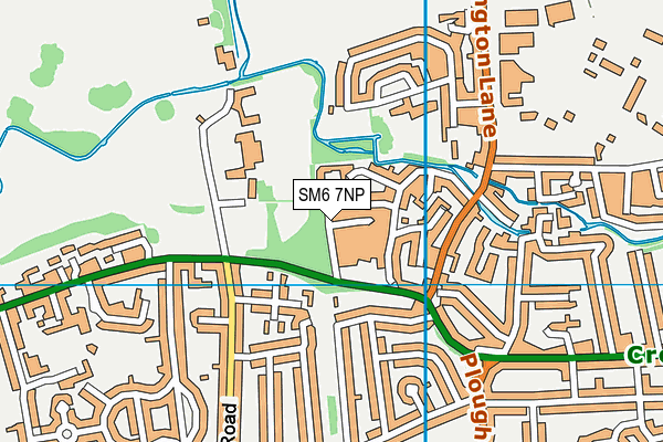 Sherwood Park School map (SM6 7NP) - OS VectorMap District (Ordnance Survey)