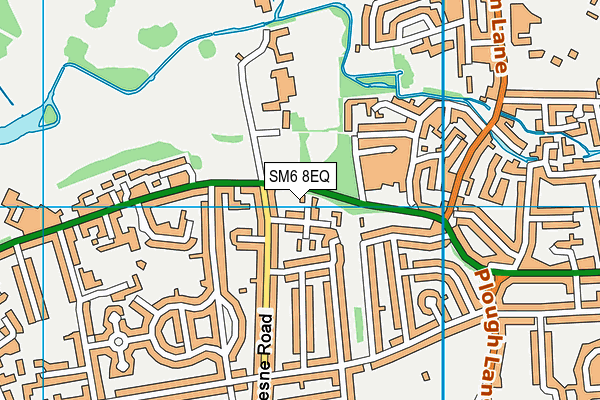SM6 8EQ map - OS VectorMap District (Ordnance Survey)